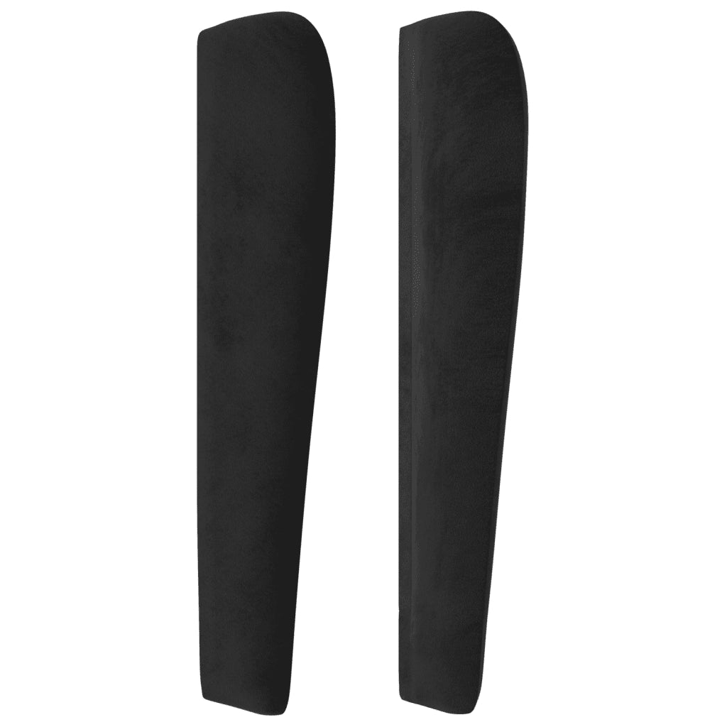 Giroletto a Molle con Materasso Nero 200x200 cm in Velluto 3129173