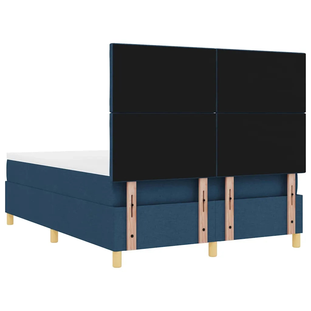 Letto a molle con materasso Blu 140 x 190 cm Tessuto 3343179