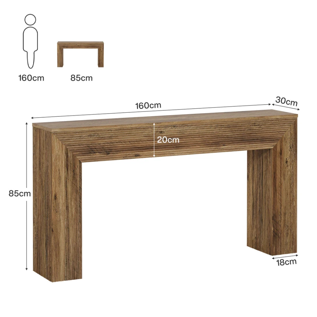 TAVOLO CONSOLLE 160 cm Marrone in MDF
