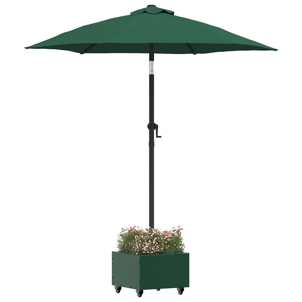 Base per Ombrellone-Supporto per ombrellone Verde 45 x 45 x 45 cm Acciaio