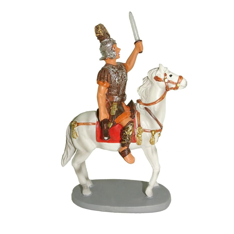 Soldato a cavallo per presepe da 10 cm