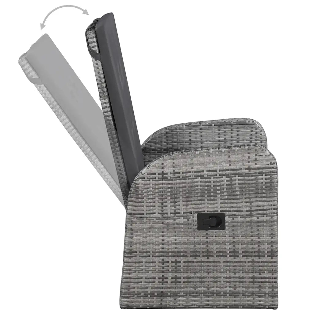 Set da Pranzo da Giardino 9 pz Grigio 3067904