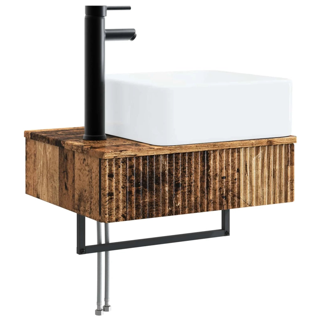 Set di Armadi da Bagno 4 pz Legno antico Legno ingegnerizzato 3406309