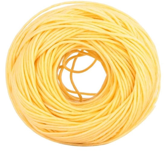 Fili di lana per candele a lento accensione - 60 m - Fili di lana senza fumo - Fili di lana biologici di canapa - Per la produzione di cera d'api/paraffina - Sicuri e commestibili - Fili di lana per candele