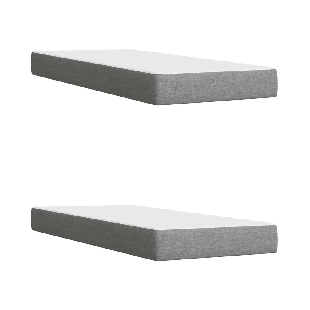 Letto box spring con materasso Grigio Chiaro 200 x 200 cm 3454480