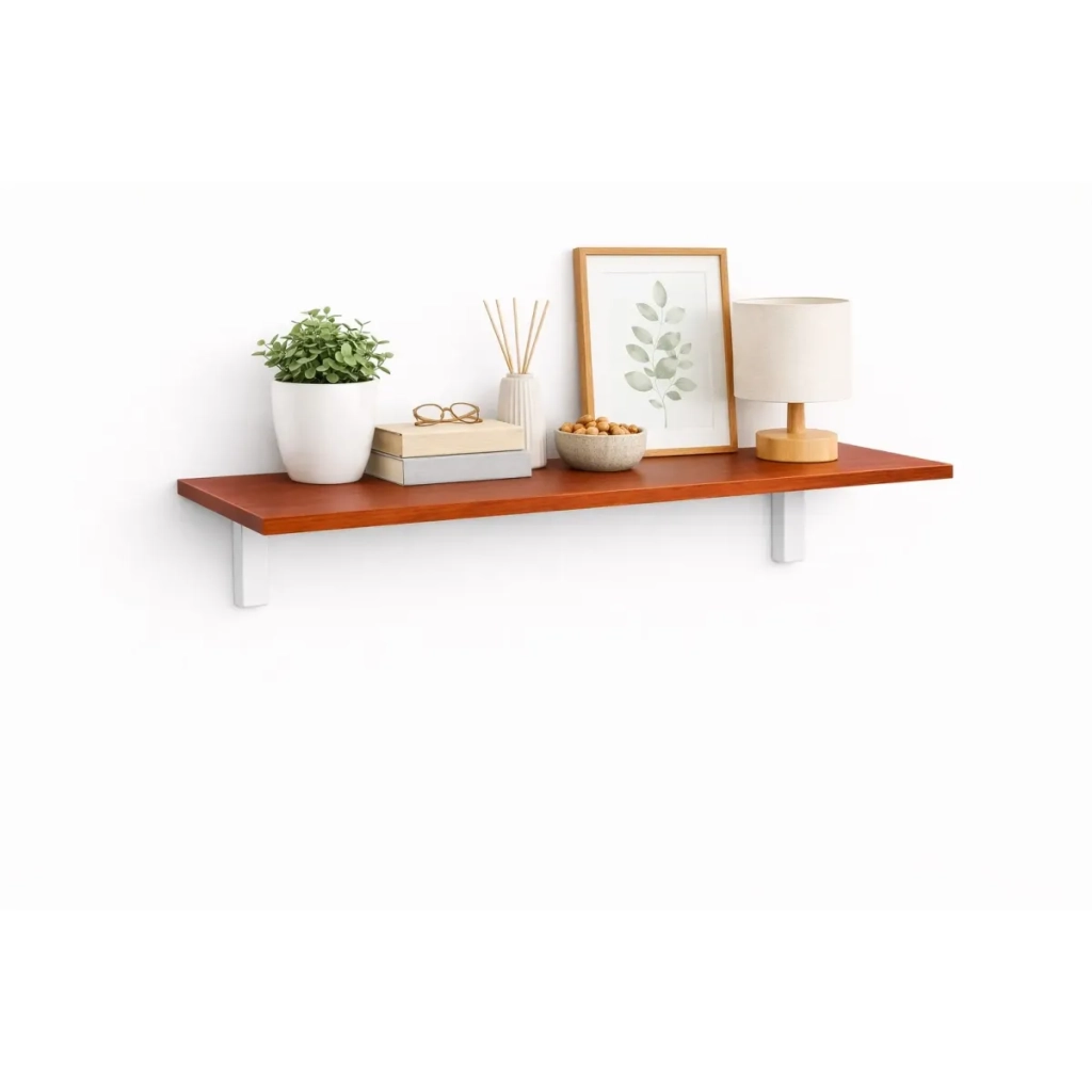 Mensola da Muro da appoggio in Legno nobilitato spessore 1,8 cm in colore Ciliegio 70x20 cm