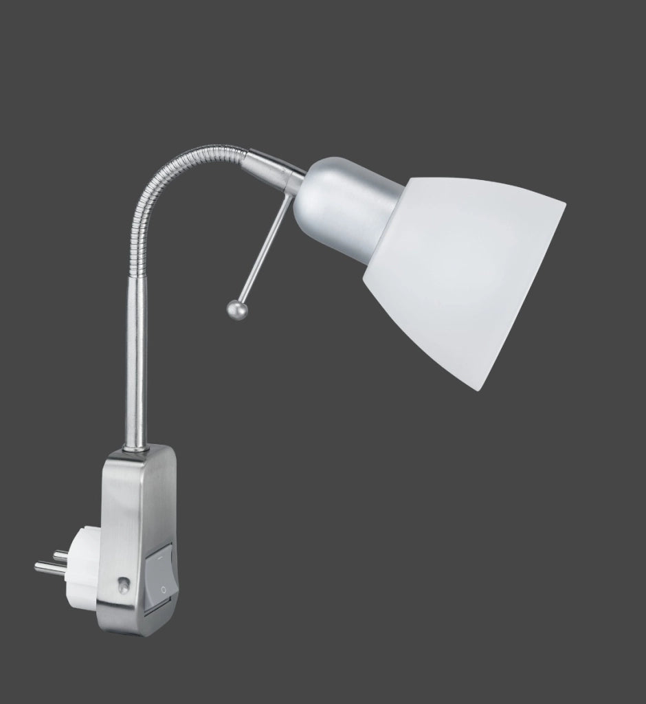 Faretto da parete Ligara argento/bianco Trio E14 40W