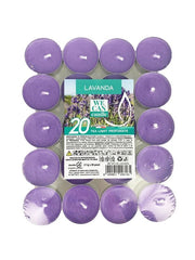 TEA LIGHT CANDELE PROFUMATE 40 PZ DURATA 4+ ORE LAVANDA