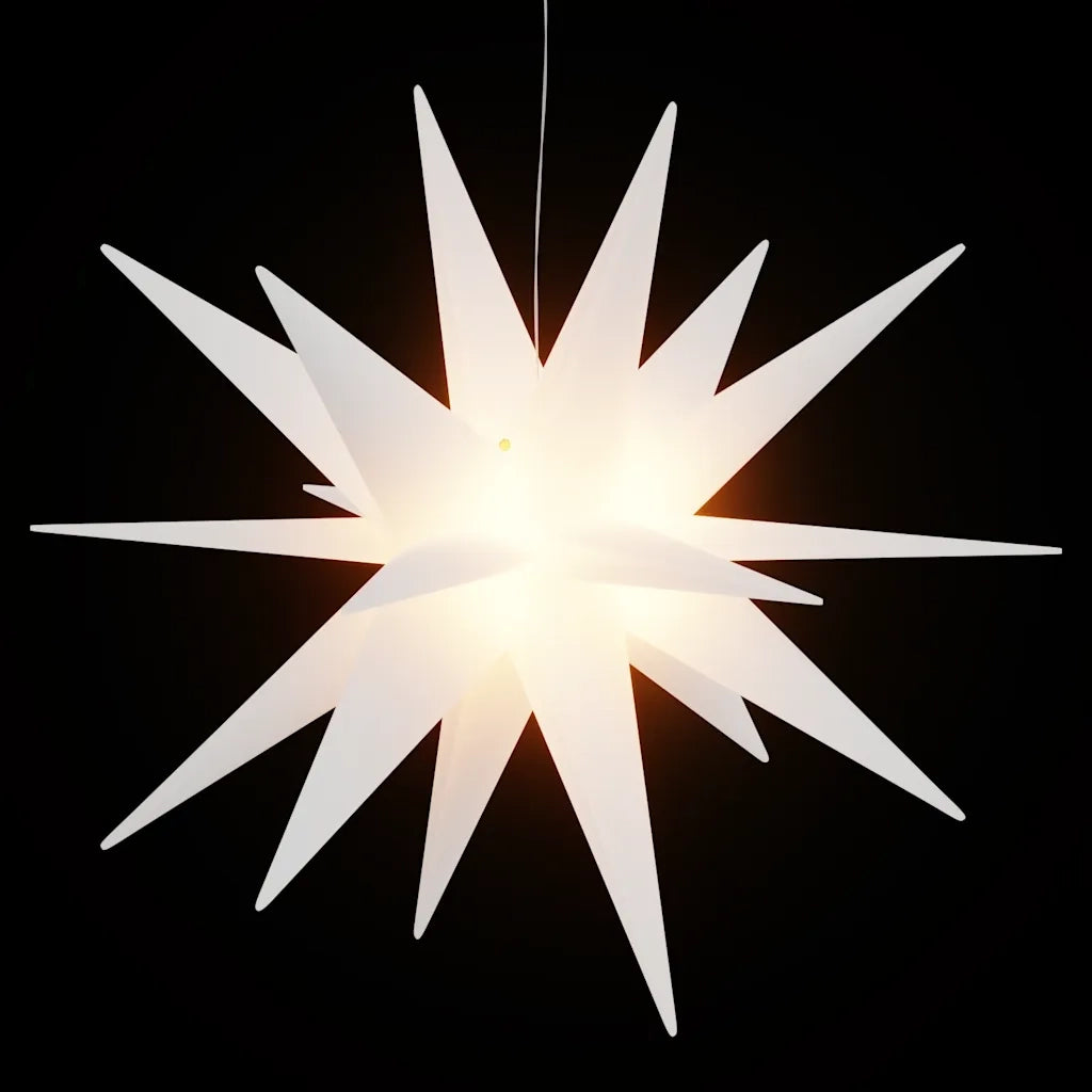 Luci di Natale con LED 3 pz Pieghevoli Bianche 57 cm 3190442