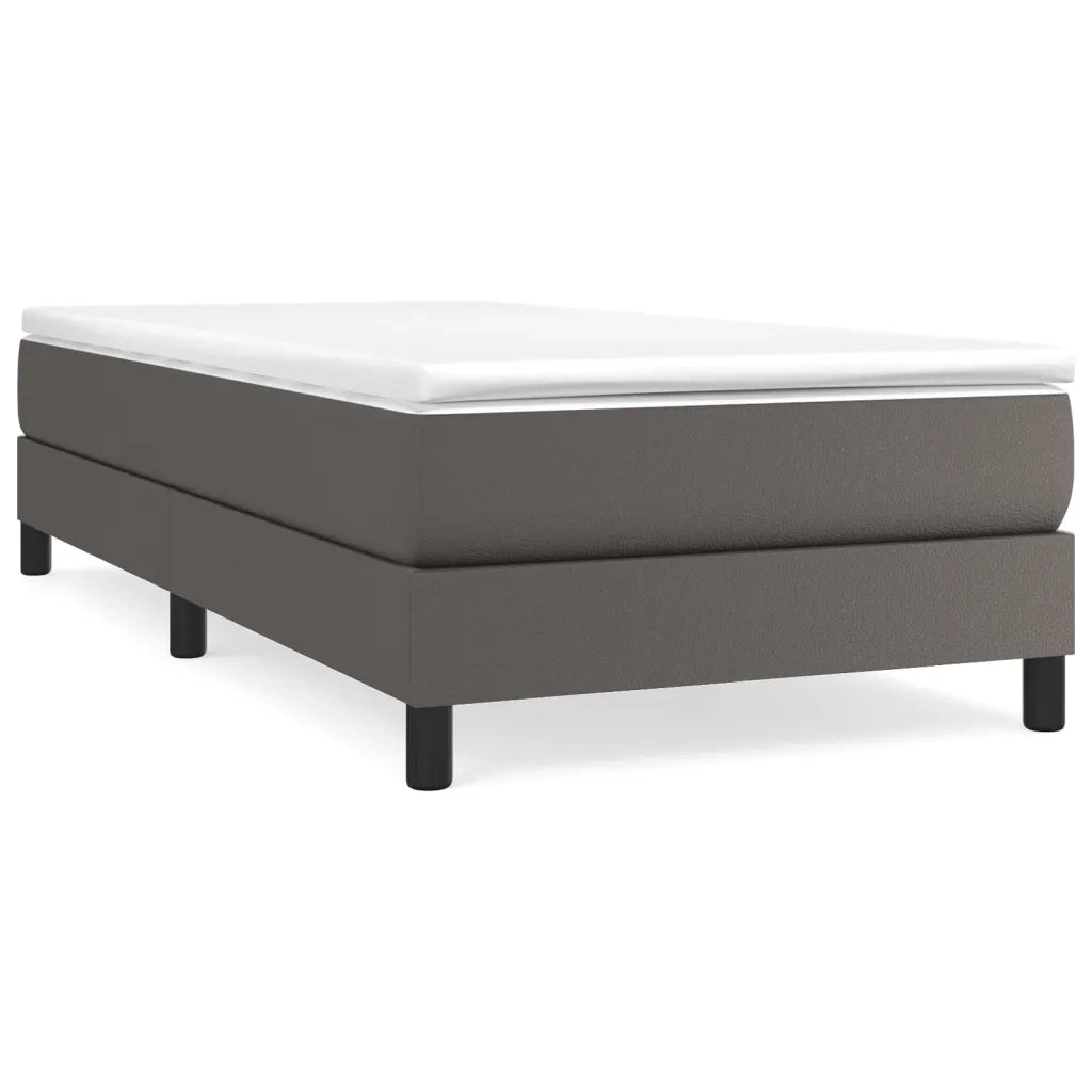 Struttura Letto a Rete a Molle-Giroletto Grigio 90x190 cm in Similpelle 161791