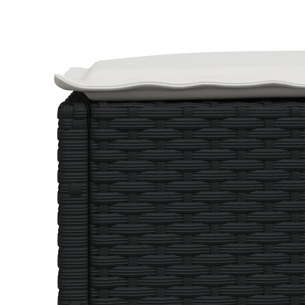 Set Divani da Giardino con Cuscini 8 pz Nero in Polyrattan
