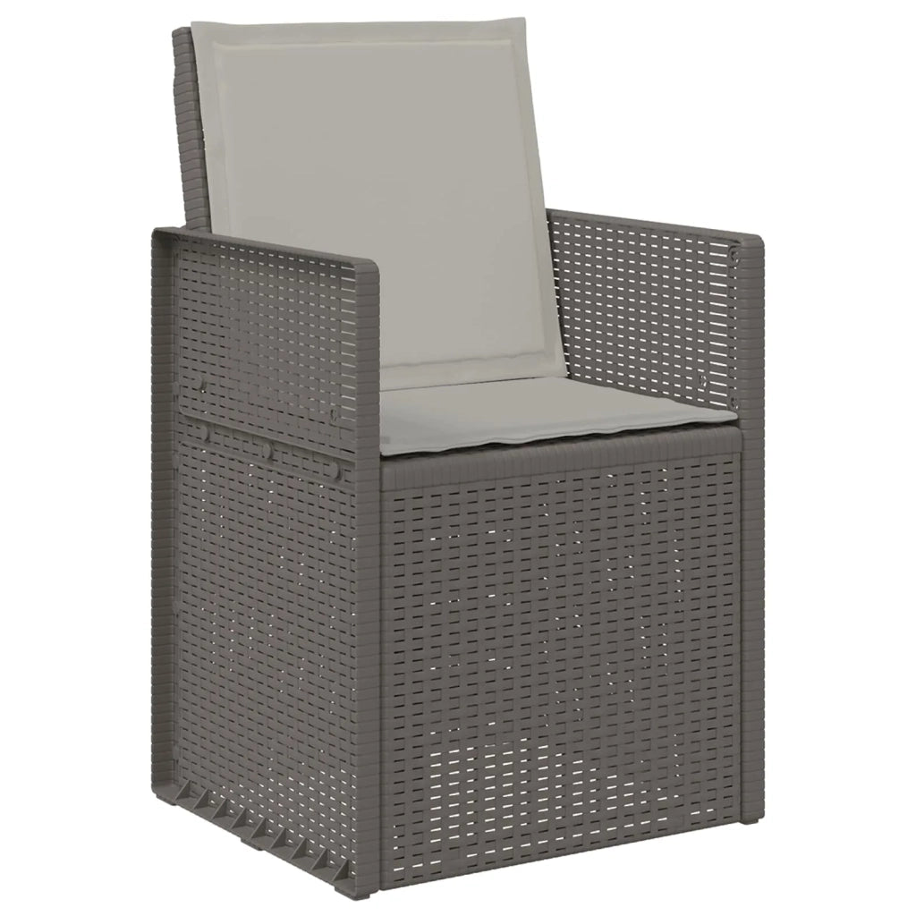 Set da Pranzo per Giardino con cuscino 7 pcs Grigio Chiaro PP 3430086