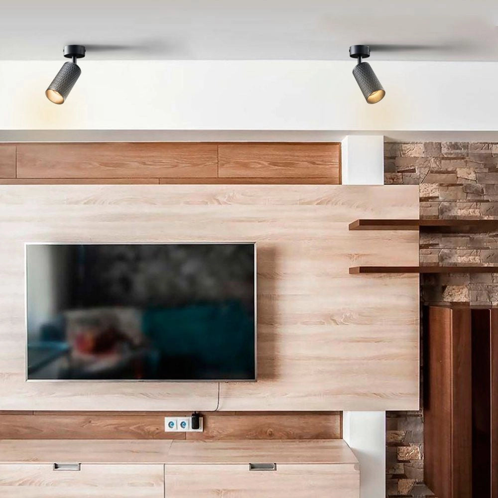 Spot orientabile nero parete/soffitto GU10 Grant Videx
