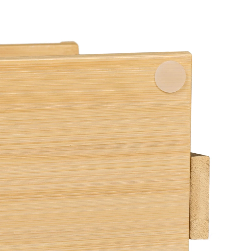 Scaffale portaoggetti da cucina 2 livelli accesso facile ottimizzazione dello spazio arredamento moderno in bambù naturale 13_0015090