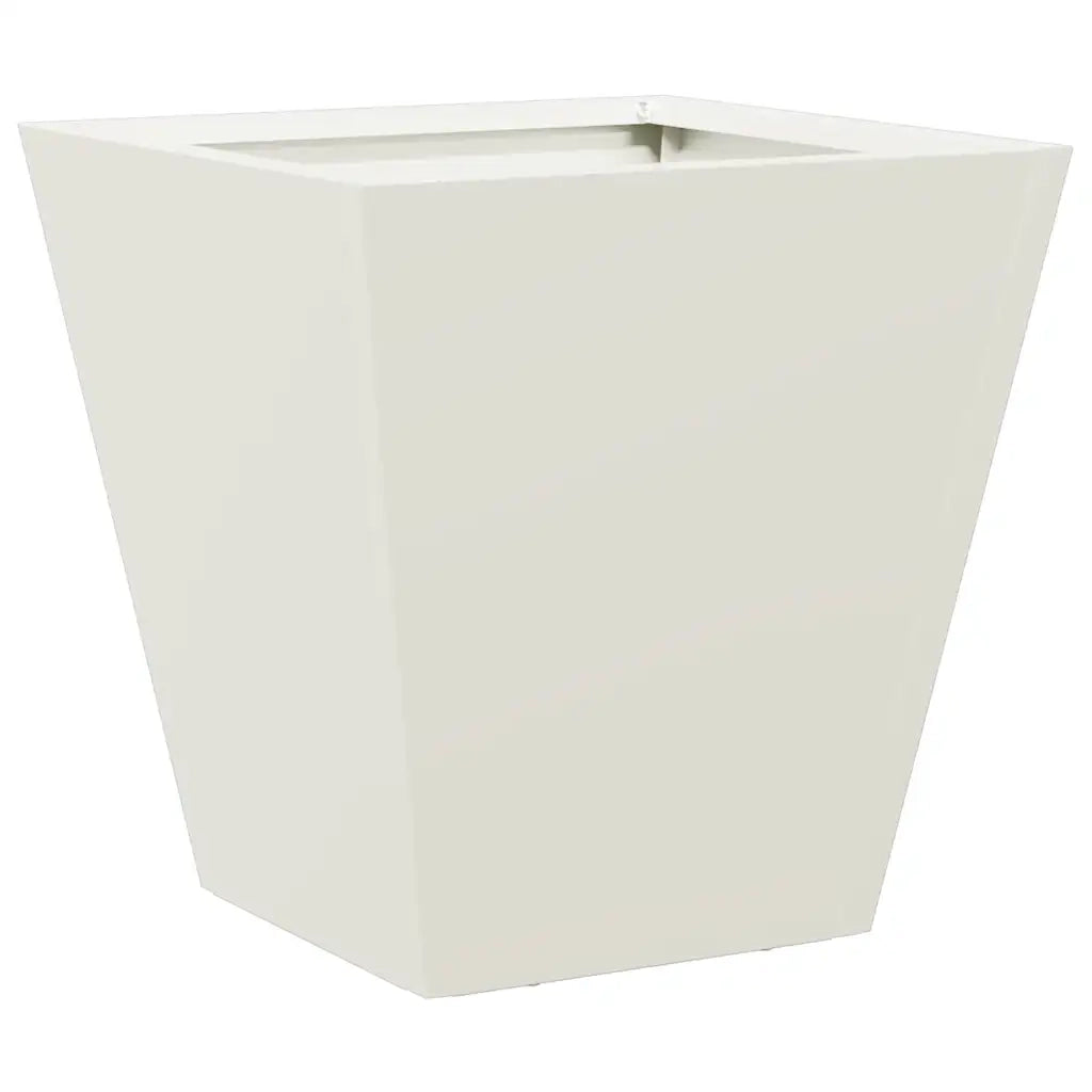 Fioriera | Cassetta per fiori | Vaso da Giardino Bianca 30x30x30 cm in Acciaio