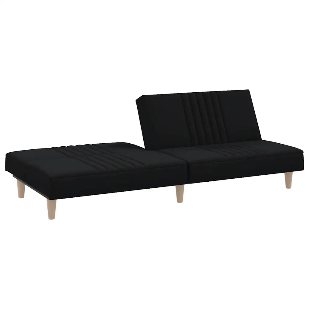 Divano Letto Nero in Tessuto 351883
