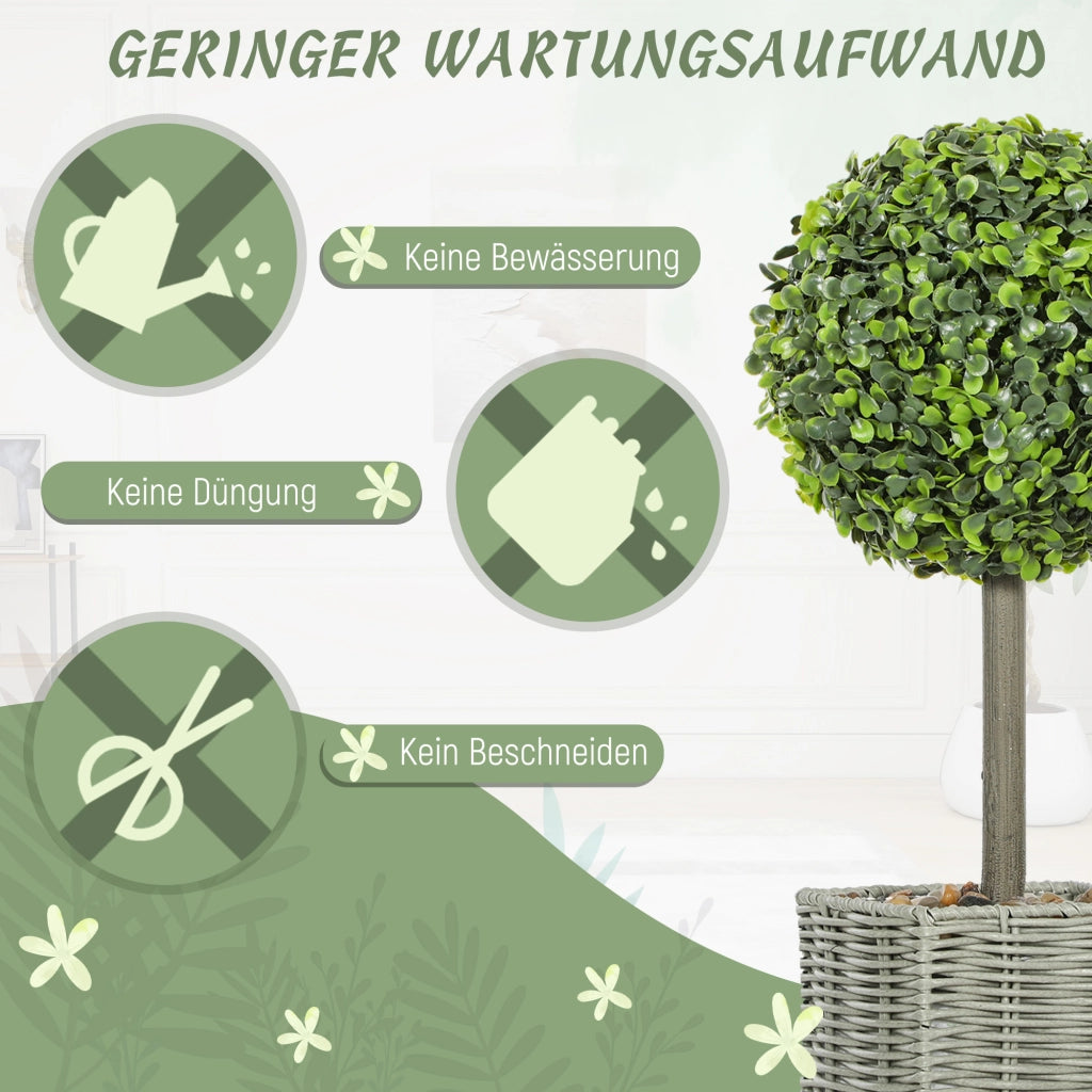 Set 2 piante artificiali ¨C zephmum ¨C verde plastica cemento