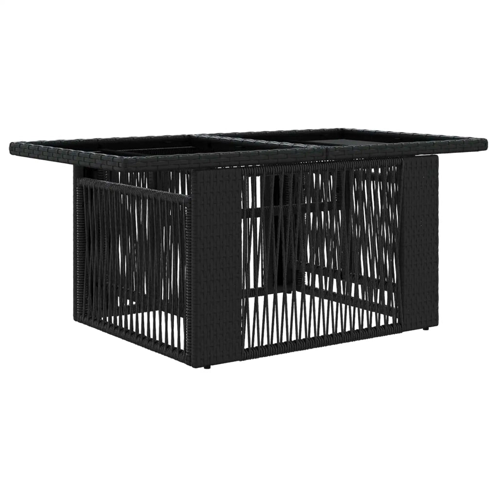 Set Divano da Giardino 7 pz Nero polyrattan 3436441
