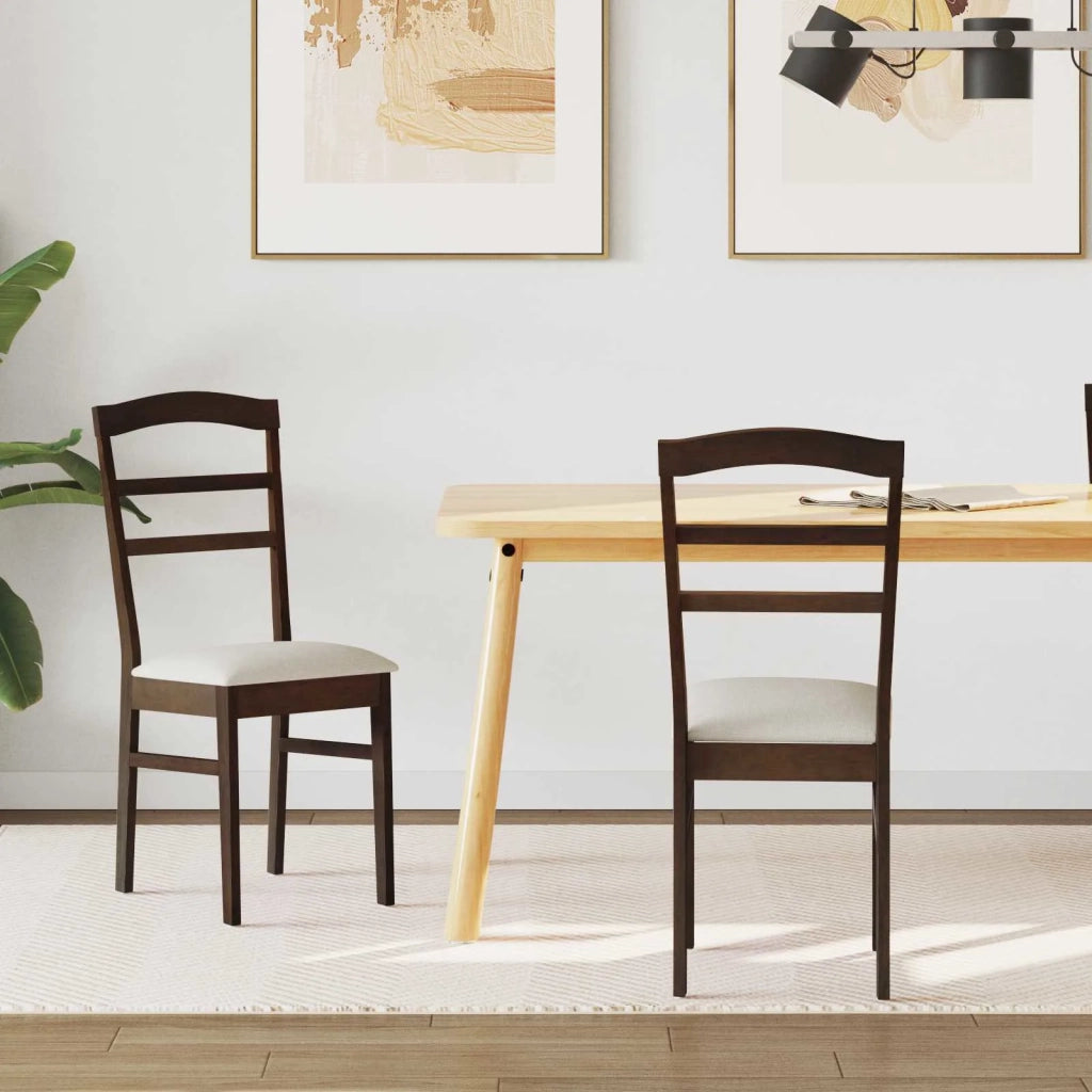 Sedia da pranzo 2 pcs Marrone chiaro e chiaro