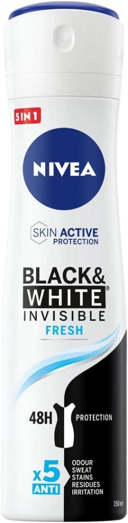 NIVEA DEODORANTE SPRAY 150ML BLACK & WHITE FRESH