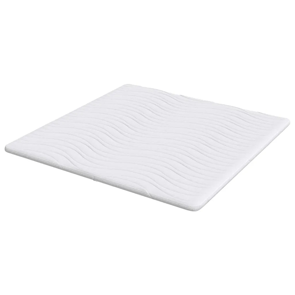 Topper per materasso Bianco 200 x 200 cm Tessuto a maglia 4106411