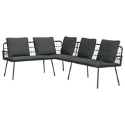 Divano con cuscino Antracite 173 x 231 x 90cm Acciaio 4108263