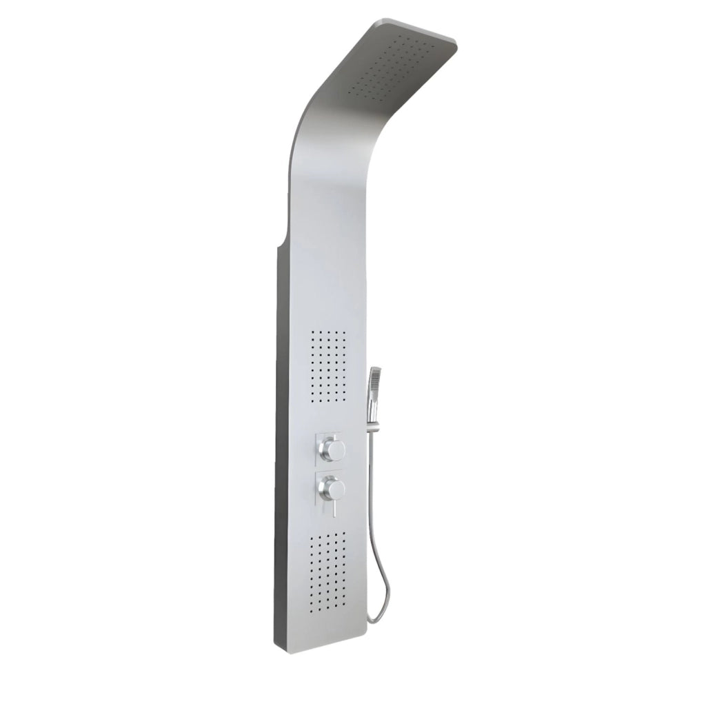Colonna doccia 3 funzioni acciaio inox 2 bocchette idro lombari l20xp44xh140 001b *** finitura- spazzolato, confezione 1