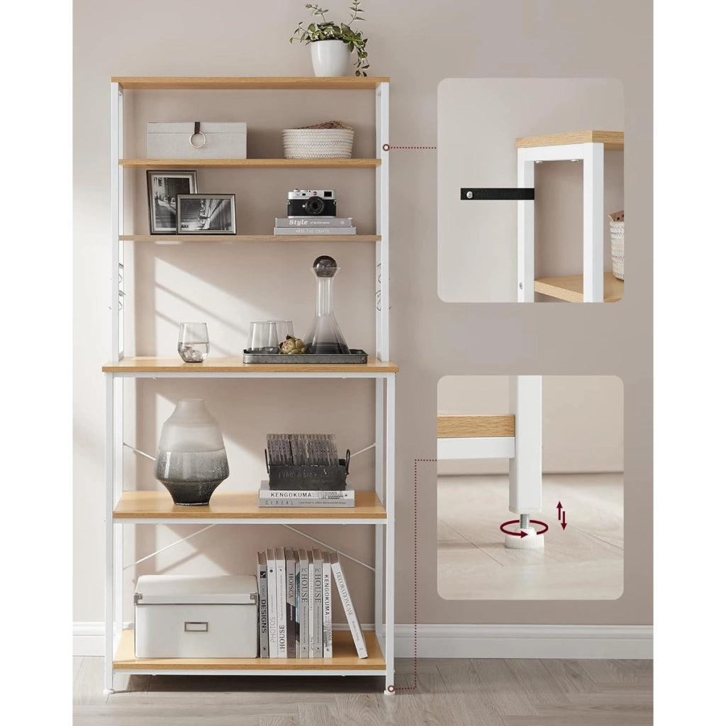 Scaffale Cucina Salvaspazio in Rovere e Bianco