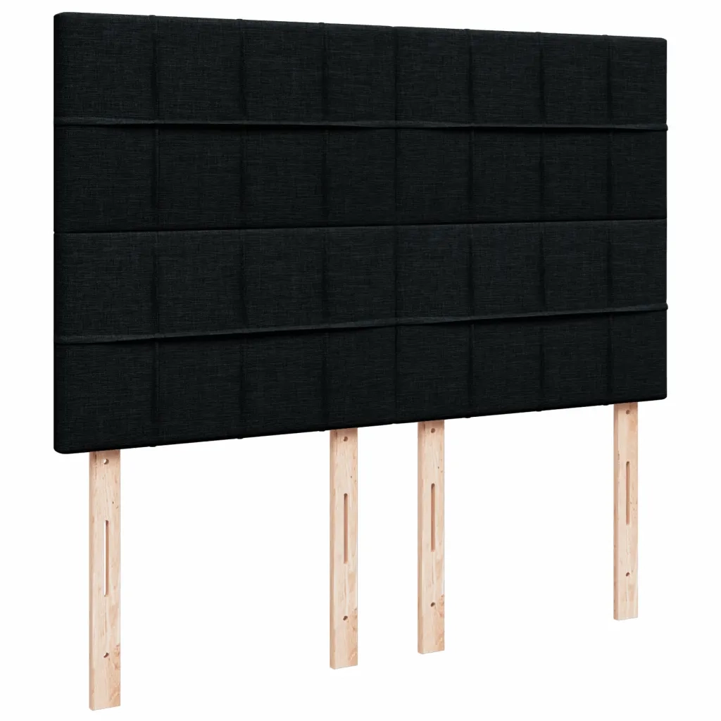 Giroletto a Molle con Materasso Nero 160x200 cm in Tessuto 3293633