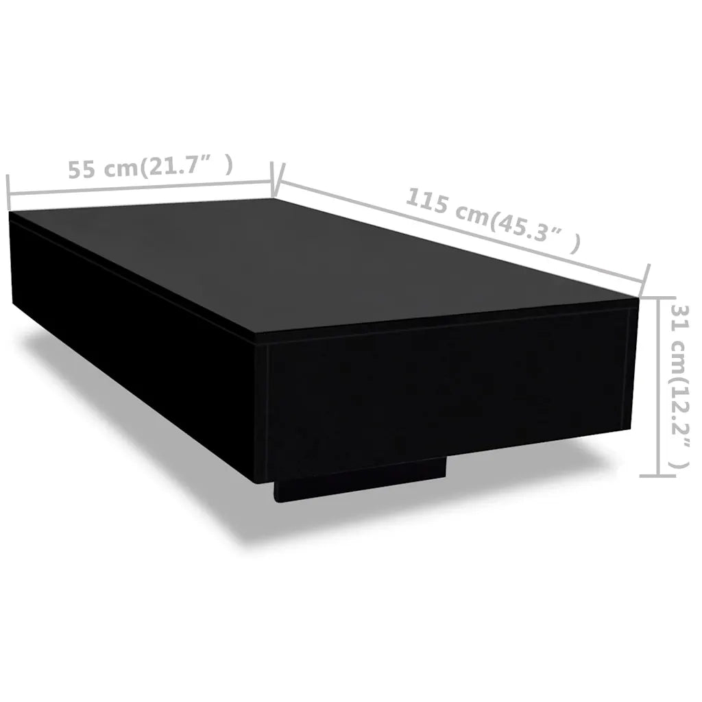 Tavolino da Salotto Nero Lucido 244023