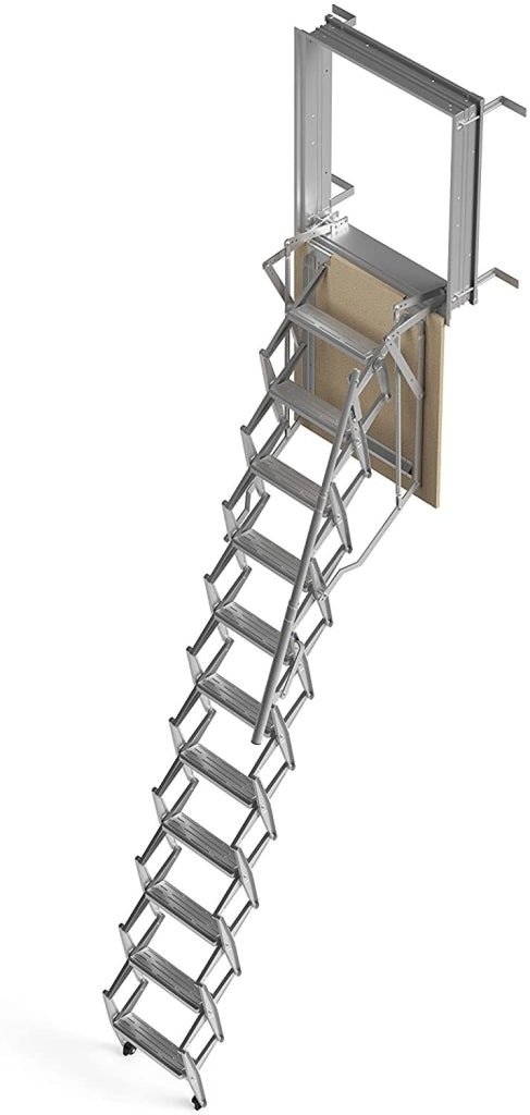 SCALA RETRATTILE A PARETE Cm 70X100 H300 A PANTOGRAFO SCARI WALL
