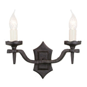 Applique nero a candela doppia Rectory 2xE14 Elstead