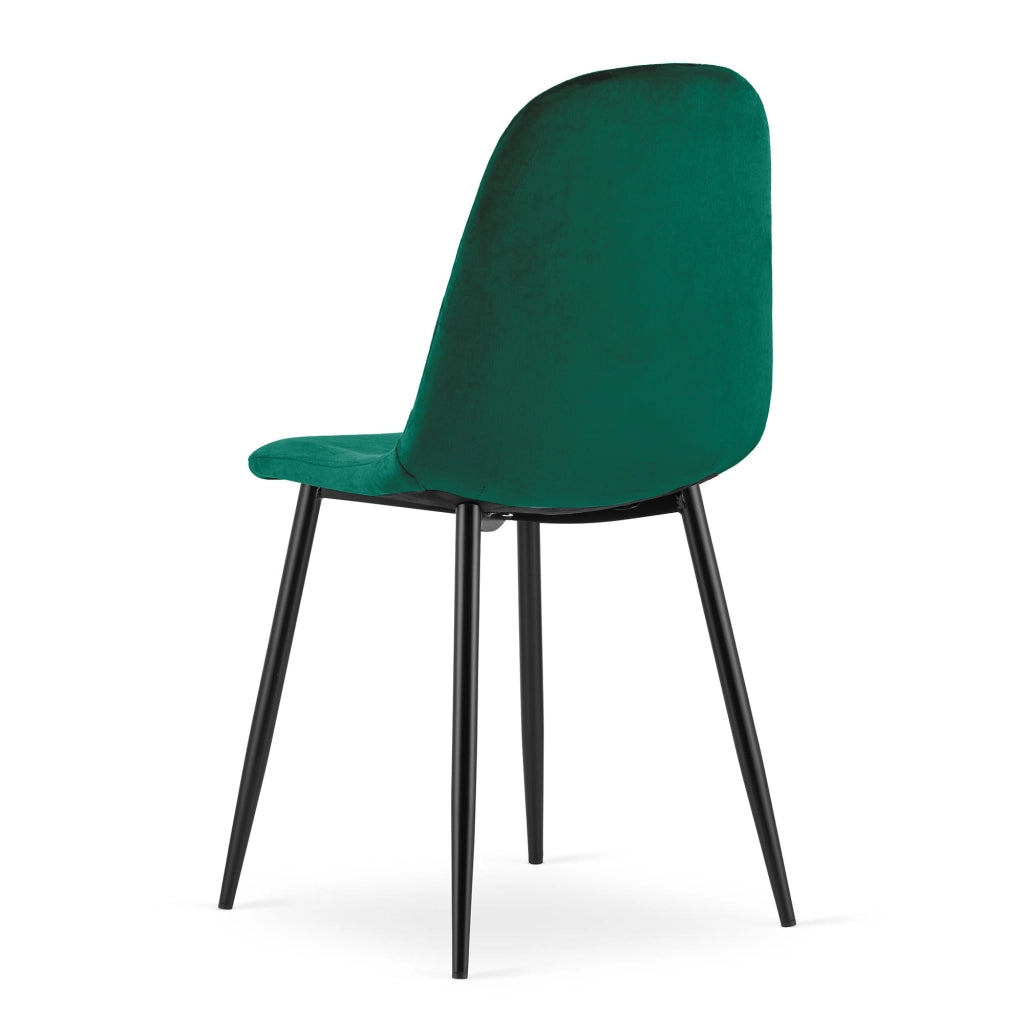 Sedia VALORA DAPI - Velluto verde scuro moderno x 4
