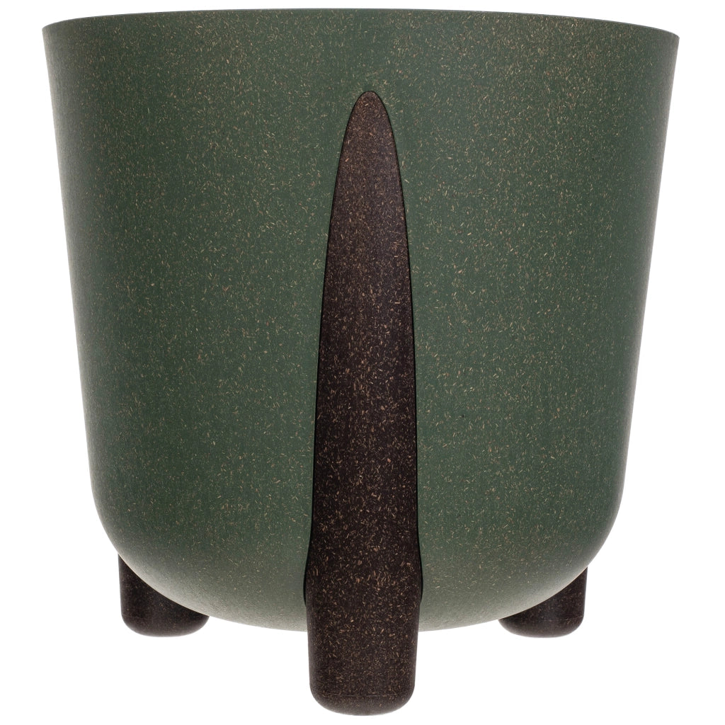 Vaso da fiori KADAX, coprivaso, con gambe, con inserto, moderno, verde, 18 cm
