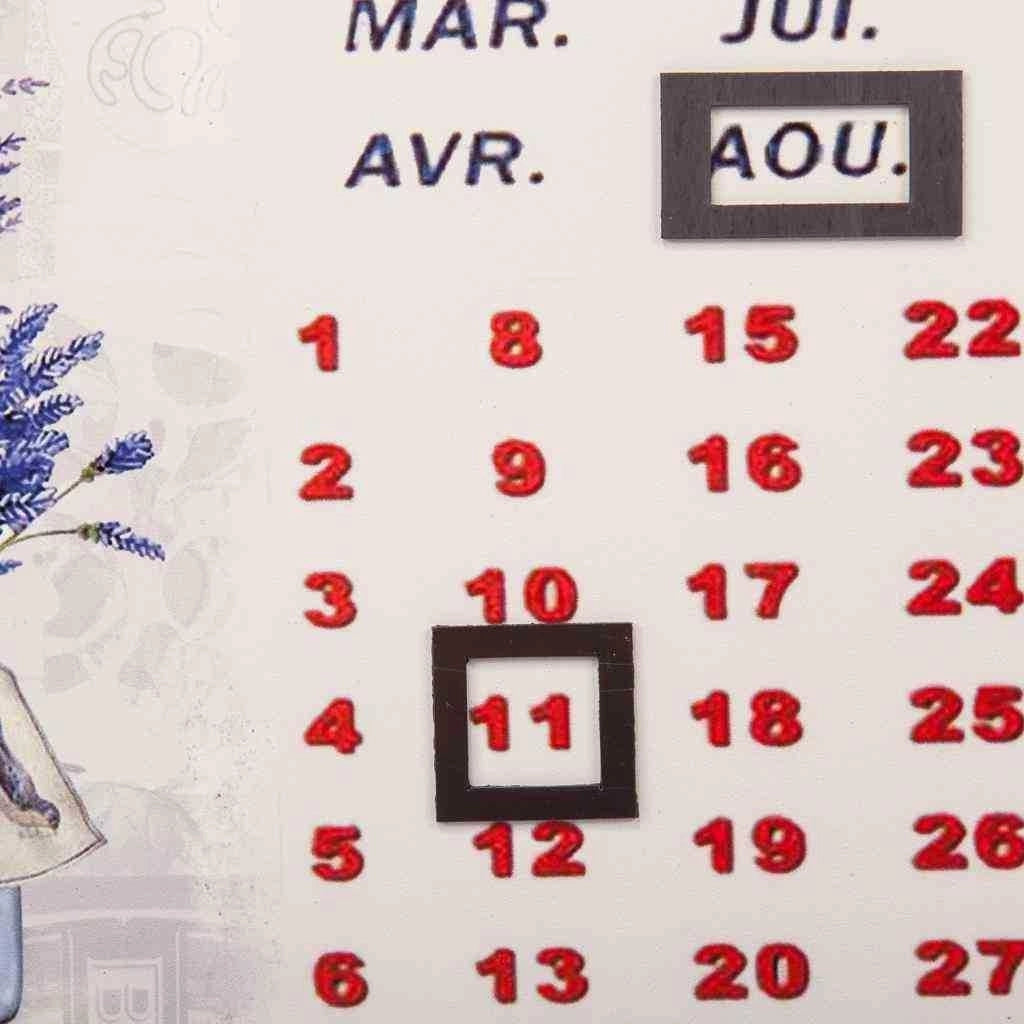 Calendario in metallo 25x33