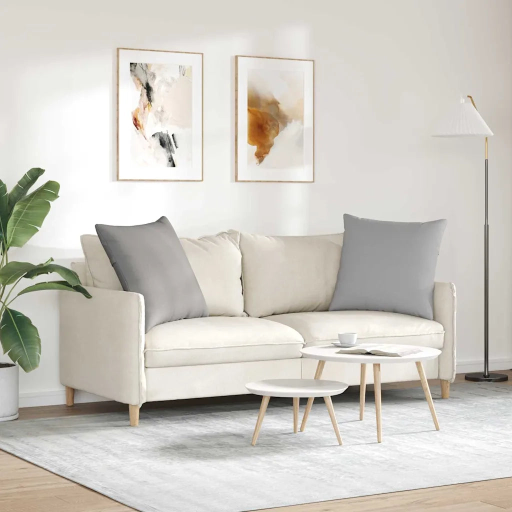 Cuscini da Divano 2 pcs Grigio Nuvola 60 x 60 cm Tessuto 42014010