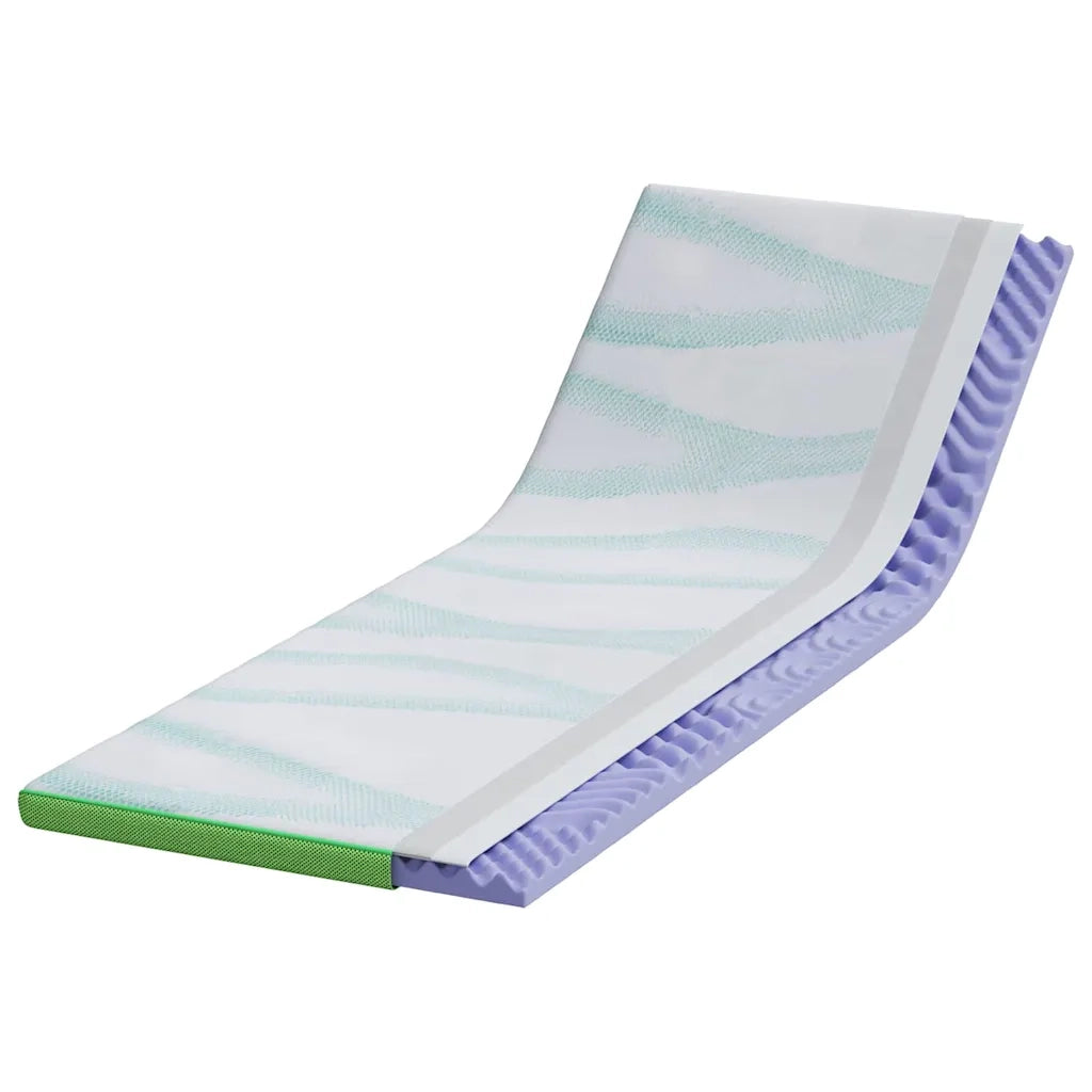 Topper per materasso Bianco e Verde 70 x 200 cm 4106165