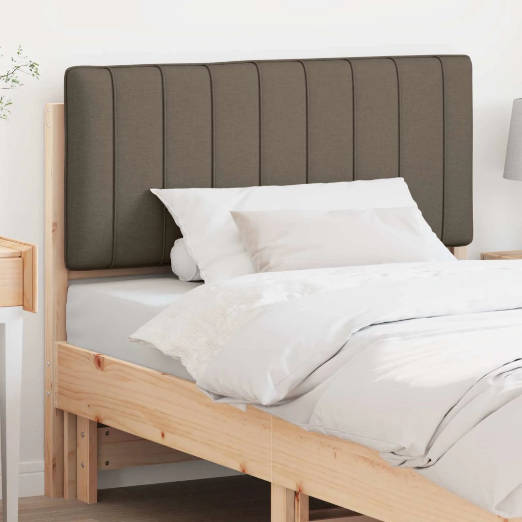 Testiera imbottita-Testiera con Cuscini-Testata Marrone e taupe 100 cm Pino massello 973064