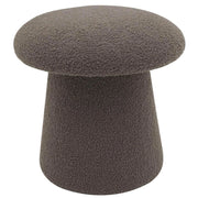 Marvin Pouf in Tessuto Teddy Morbido MUSHY Poggiapiedi Sgabello Imbottito di Design Moderno a Fungo per Camera d Tortora