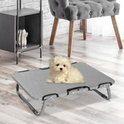 Lettino pieghevole per cani grigio 59x46x15 cm