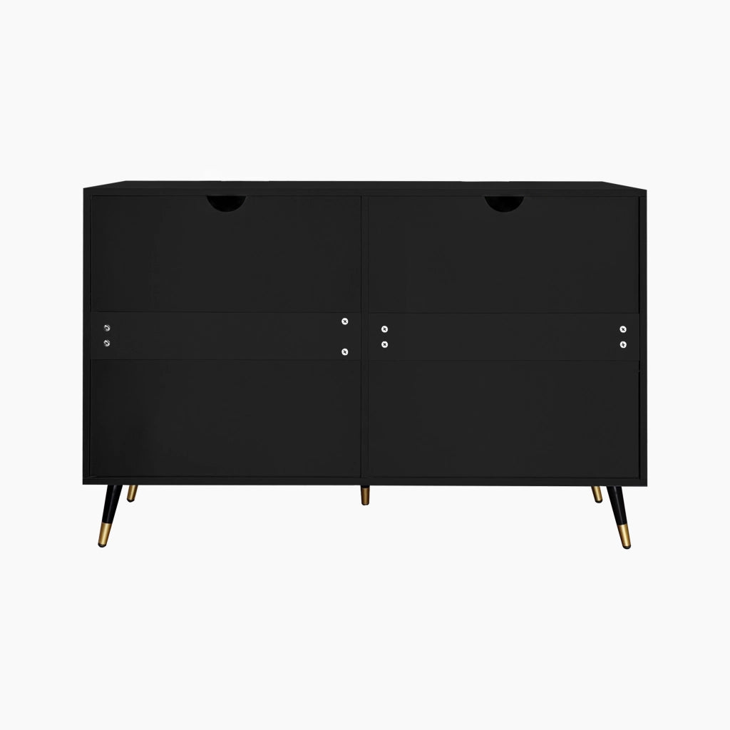 Credenza con cassetti in pannello truciolare nero