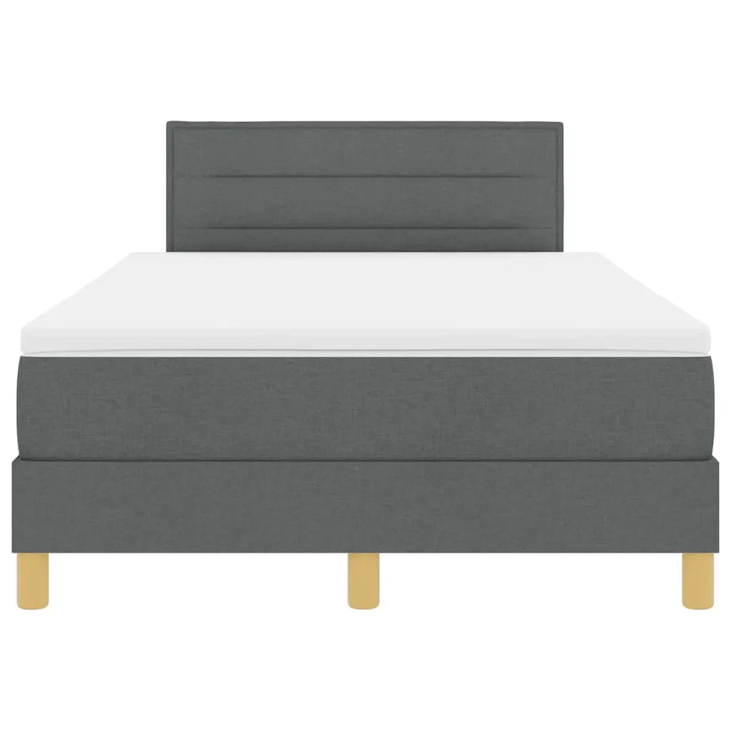 Letto a molle con cuscino Grigio scuro 120 x 200 cm Tessuto 3338833