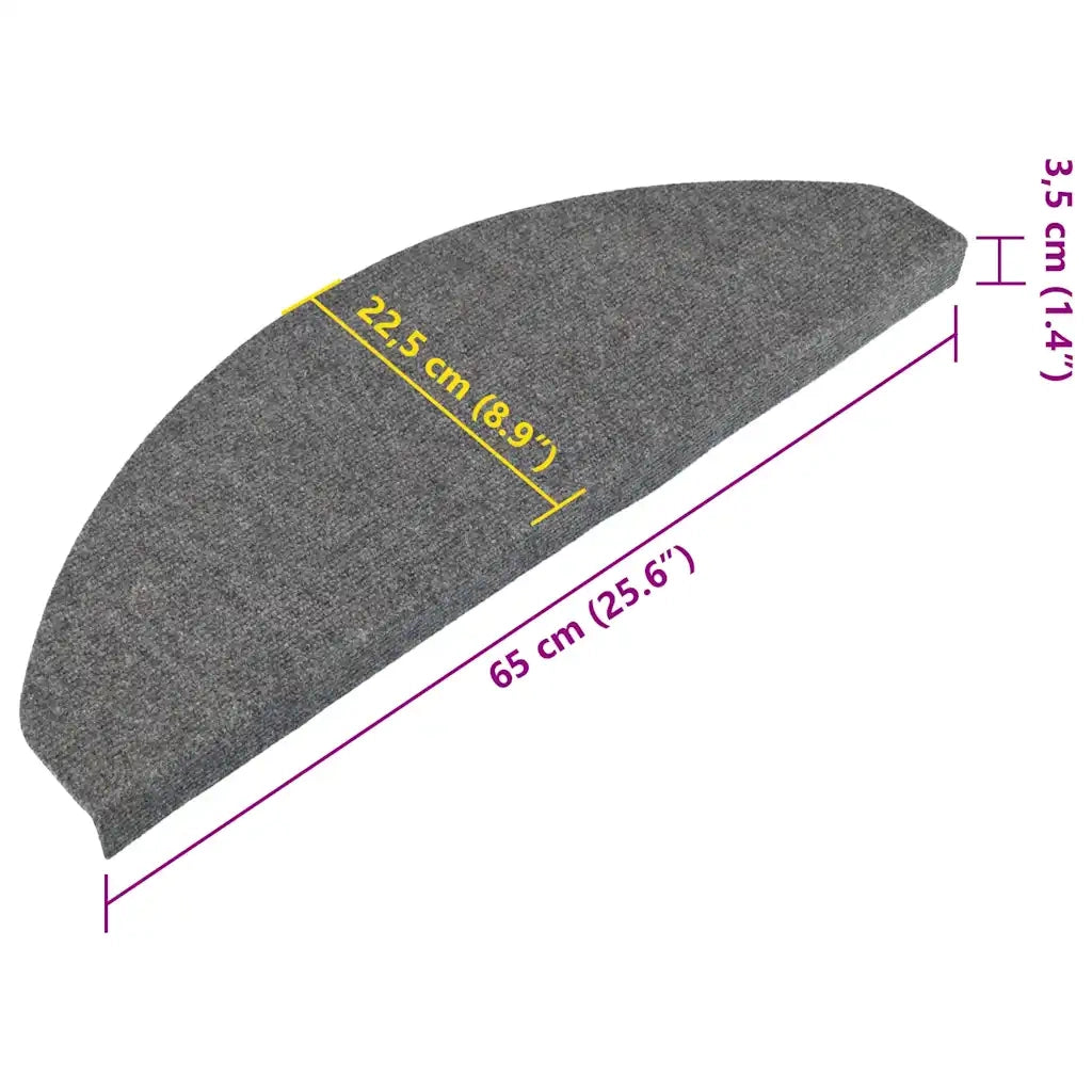 Tappetini Autoadesivi per Scale 30 pz | Gradini per Scale Grigi 65x22,5x3,5 cm
