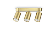 Plafoniera Dynamite 3 Luci Gu10 Ottone