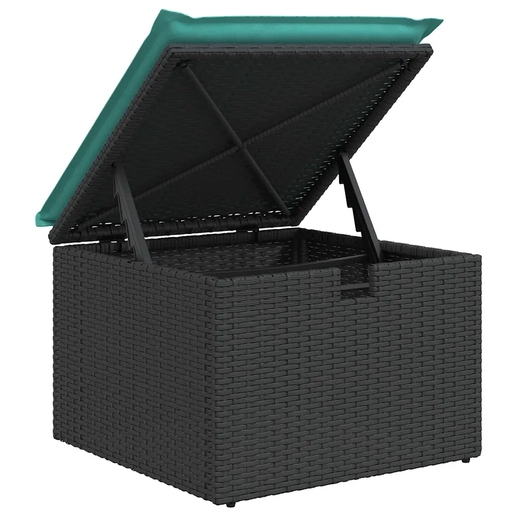 Set Divano da Giardino 8 pz Nero polyrattan 3359415