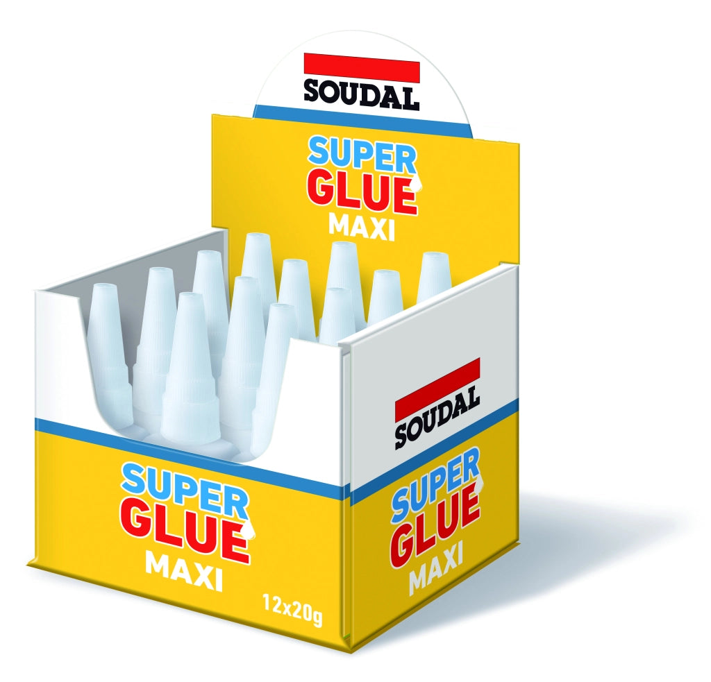 Soudal COLLA ''CYANOFIX SUPERGLUE MAXI'' gr.20 , pz.12