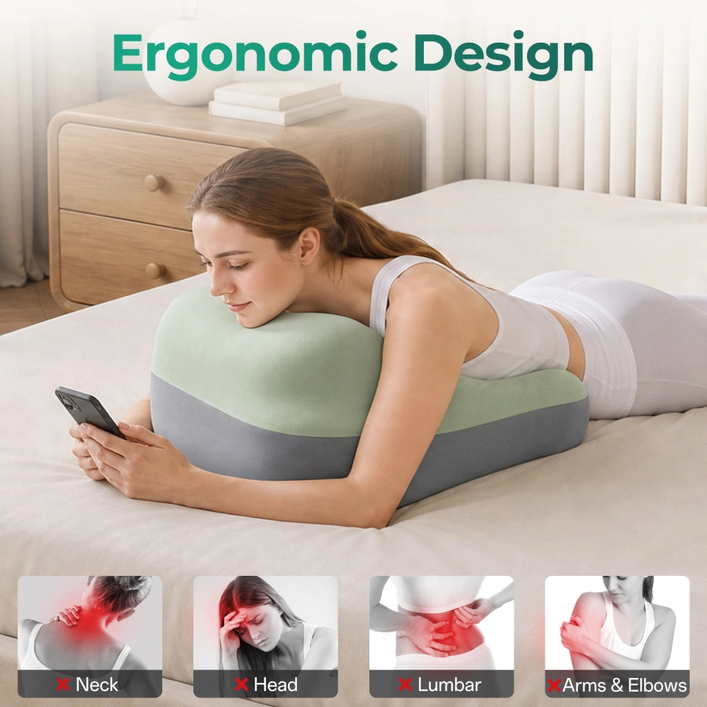 Cuscino per Coppie Intimo ¨C Minimal ¨C Grigio Verde Memory Foam
