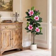 Ficus Benjamina Artificiale 122 cm Multitronco con Foglie Real touch e Vaso