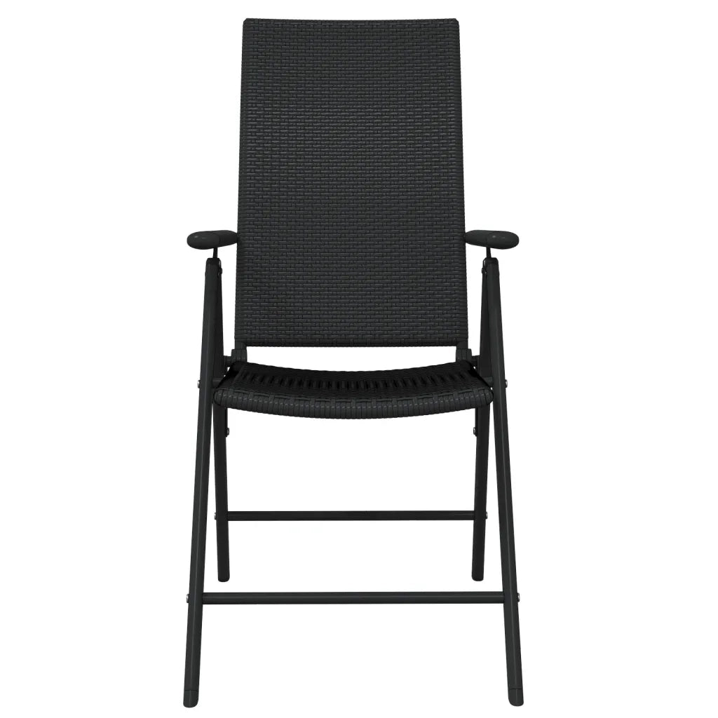 Set da Pranzo per Giardino 9 pz con Cuscini Nero 3099112