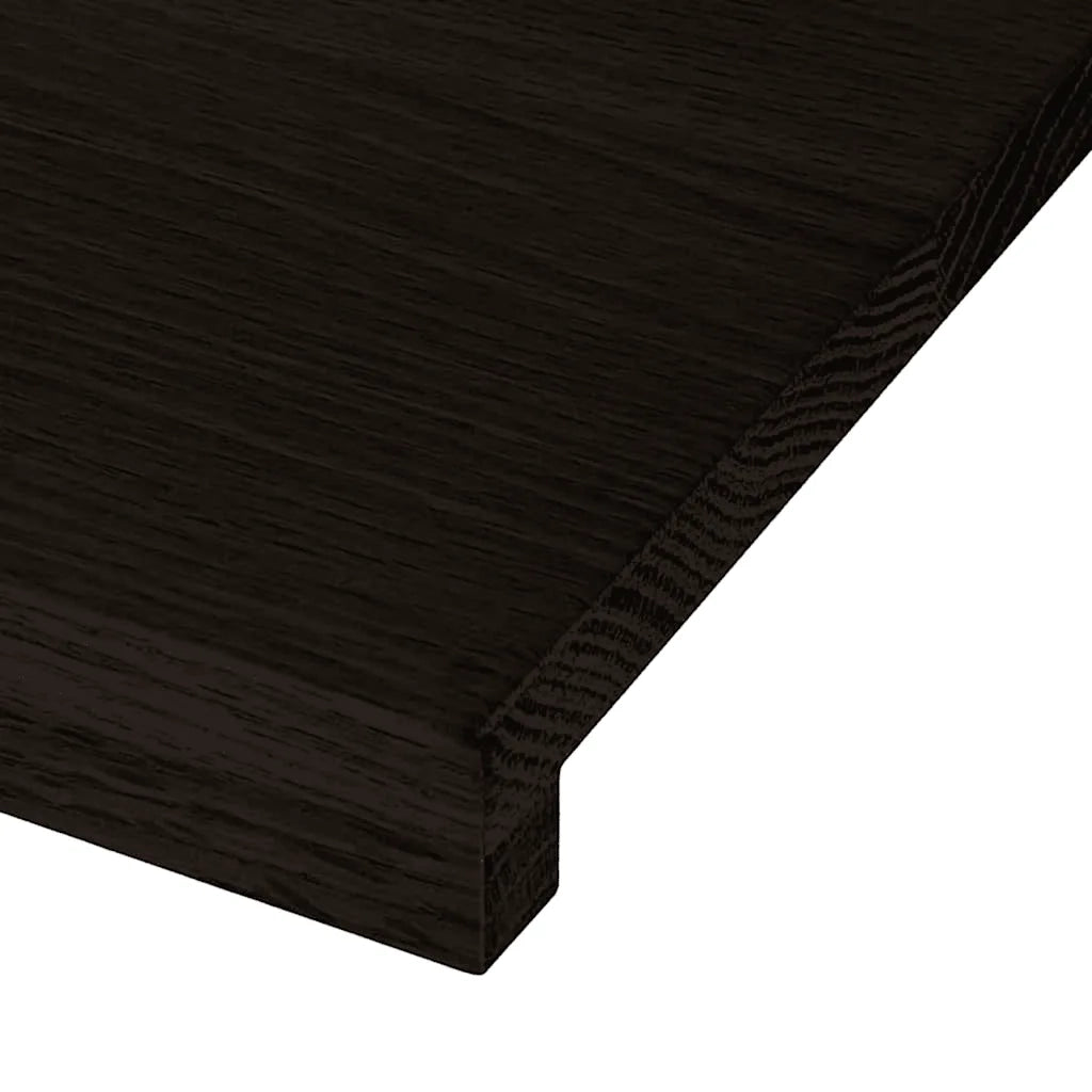 Gradini 2 pz | Tappetini per scale autoadesivi Marrone Scuro 80x30x2 cm Legno Massello Rovere